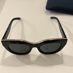 Le Specs Air heart sunglasses - black/gold